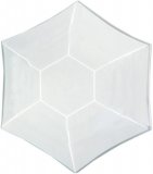Clear Hexagon Bevels 51mm Sides Box of 30 HEX51-B