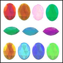 Oval Faceted Jewels