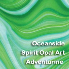Oceanside Spirit Opal Art Adventurine Glass