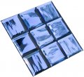 Square 25mm Blue Silvercoat Bevels Mosaic Netted BMM2525-130-8W