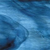 Oceanside Deep Steel Blue On Sky Blue Waterglass Fusible 4331WF 305x280mm