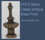 58mm Classic A/Brass Finial 81572