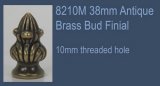 38mm Bud Antique Brass Finial 8210M