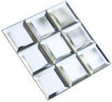 Mosaic Netted 25mm Square Mirrored Bevels Sheet of 9 BMM2525