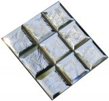 Mosaic Netted  25mm Square Mirrored Glue Chip Bevels Sheet of 9 BMM2525GC