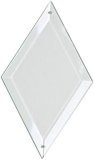 Clear Diamond Bevel 76 x 126mm with 2 x 2mm Holes DH76126