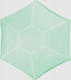Green Hexagon Bevel 51mm Sides HEX51GREEN