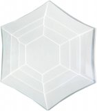 Clear Hexagon Triple Bevel 75mm  (Spider Web) OST75