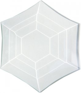 Clear Hexagon Triple Bevels 75mm  (Spider Web) Box of 25 OST75-B
