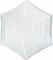 Clear Hexagon Triple Bevels 75mm  (Spider Web) Box of 25 OST75-B